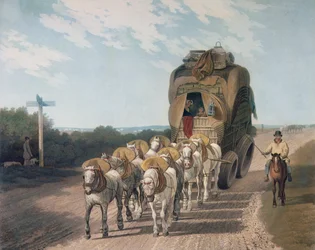 Bühnenwagen, graviert von J. Baily, veröffentlicht von J. Watson, 1820